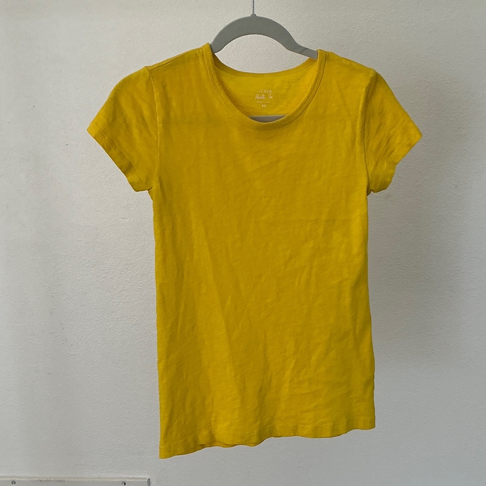 J. Crew Mustard Short Sleeve Tee